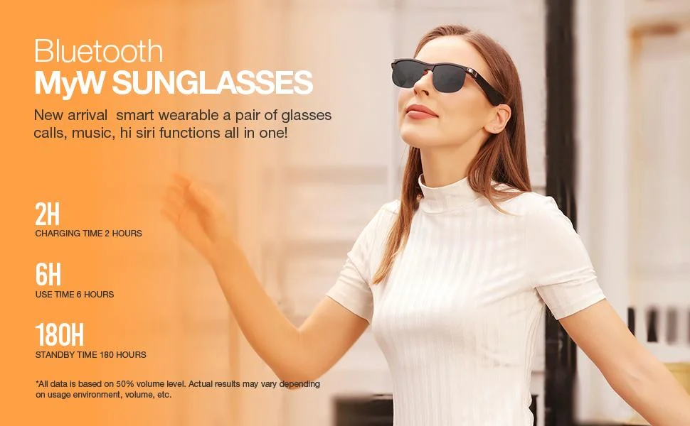 2023 Myw Wholesale Bluetooth Audio Sport Sunglasses UV Proof Adult Unisex Smart Music Sunglasses