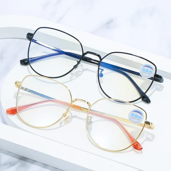 高品質のファッション金属光学眼鏡メガネフレーム新しいファッションラウンド形状アセテート光学メガネ子供アセテート抗青色光コンピュータメガネフレーム