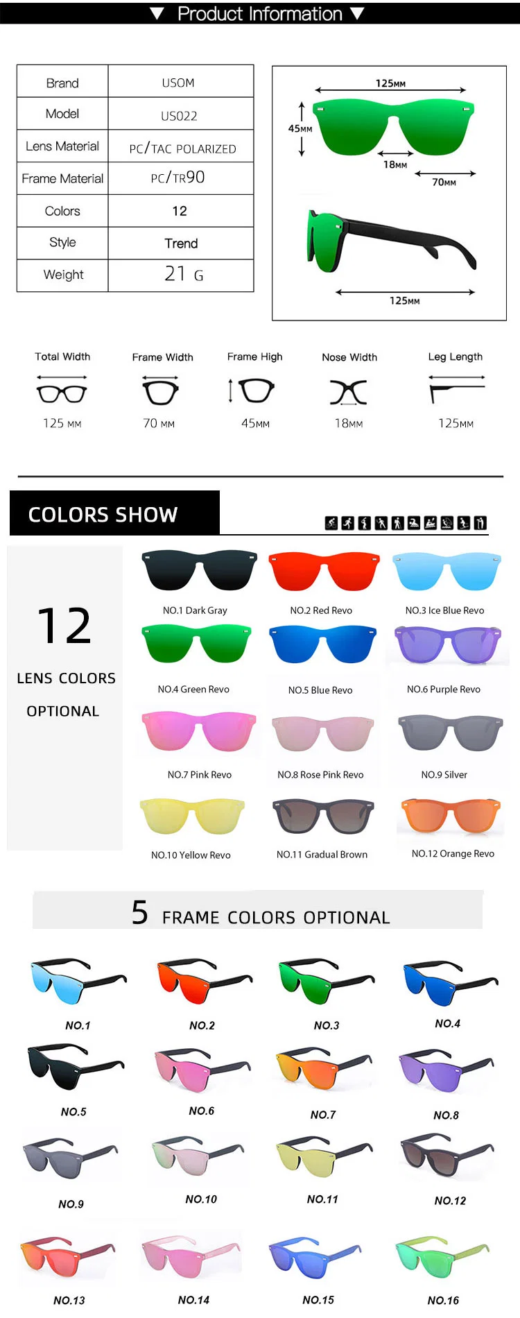 Free Sample Adult Fashion Rimless Sun Glasses Custom Sunglasses Polarized Lens