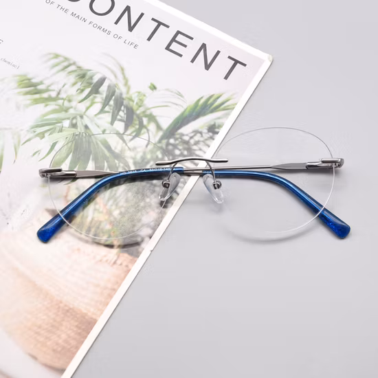 Anti Blue Light Blocking Glasses Rimless Glasses Square Protect Your Eyes