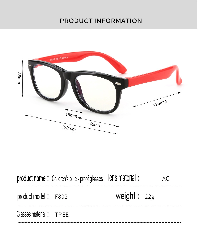Higo Wholesale 2021 New Model Kids Cute Computer Anti Blue Light Blocking Glasses Children Eyeglasses Optical Frames