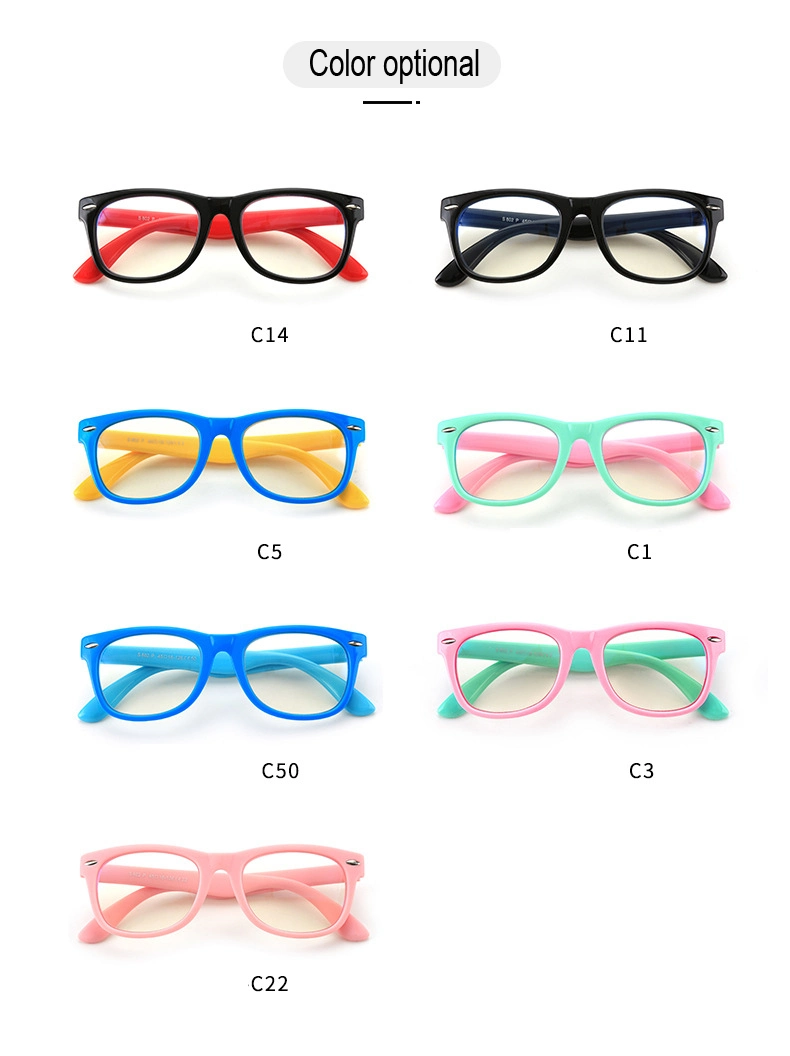 Classic Soft Tr Frame Kids Computer Anti Blue Light Blocking Lens Glasses Children Optical Frames