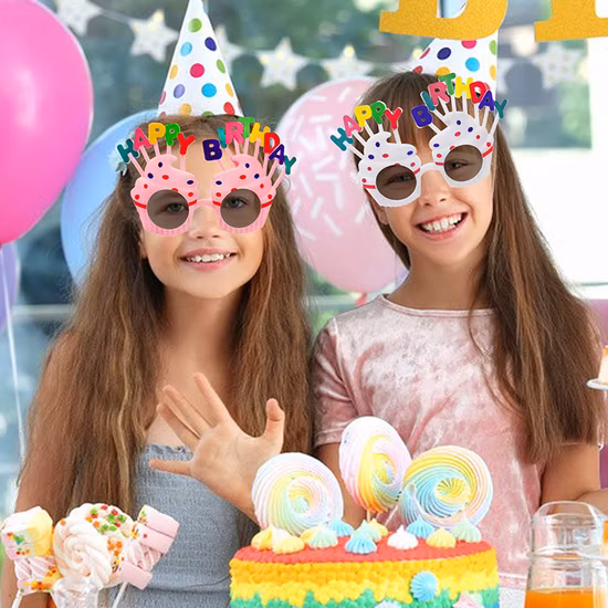 甘いクリーム誕生日ケーキメガネフェスティバルサングラスハッピーバースデーパーティープロモーションギフトおもちゃ小説子供サングラス