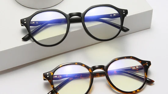 トップファッションキッド高品質 Tr90 軽量壊れにくいフレーム在庫あり人気のカスタム眼鏡学生丸型コンピュータ抗ブルーライトブロックメガネ